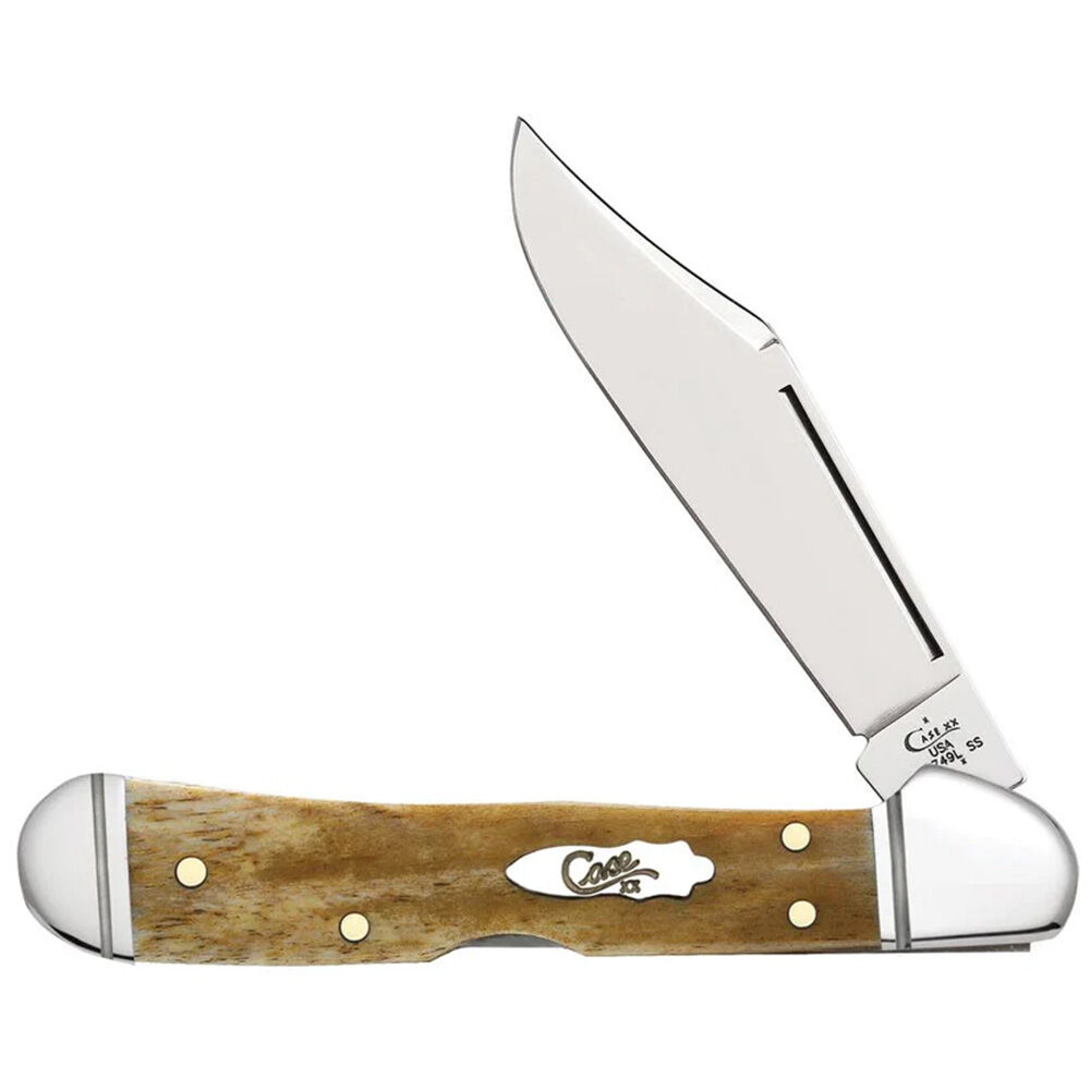 image of Smooth Antique Bone Mini CopperLock Pocket Knife
