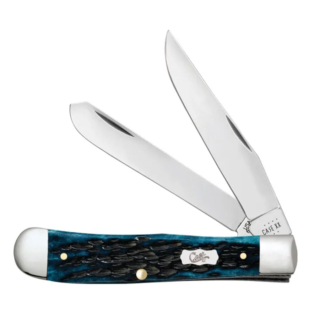 image of Blue Peach Seed Trapper Folding Knife