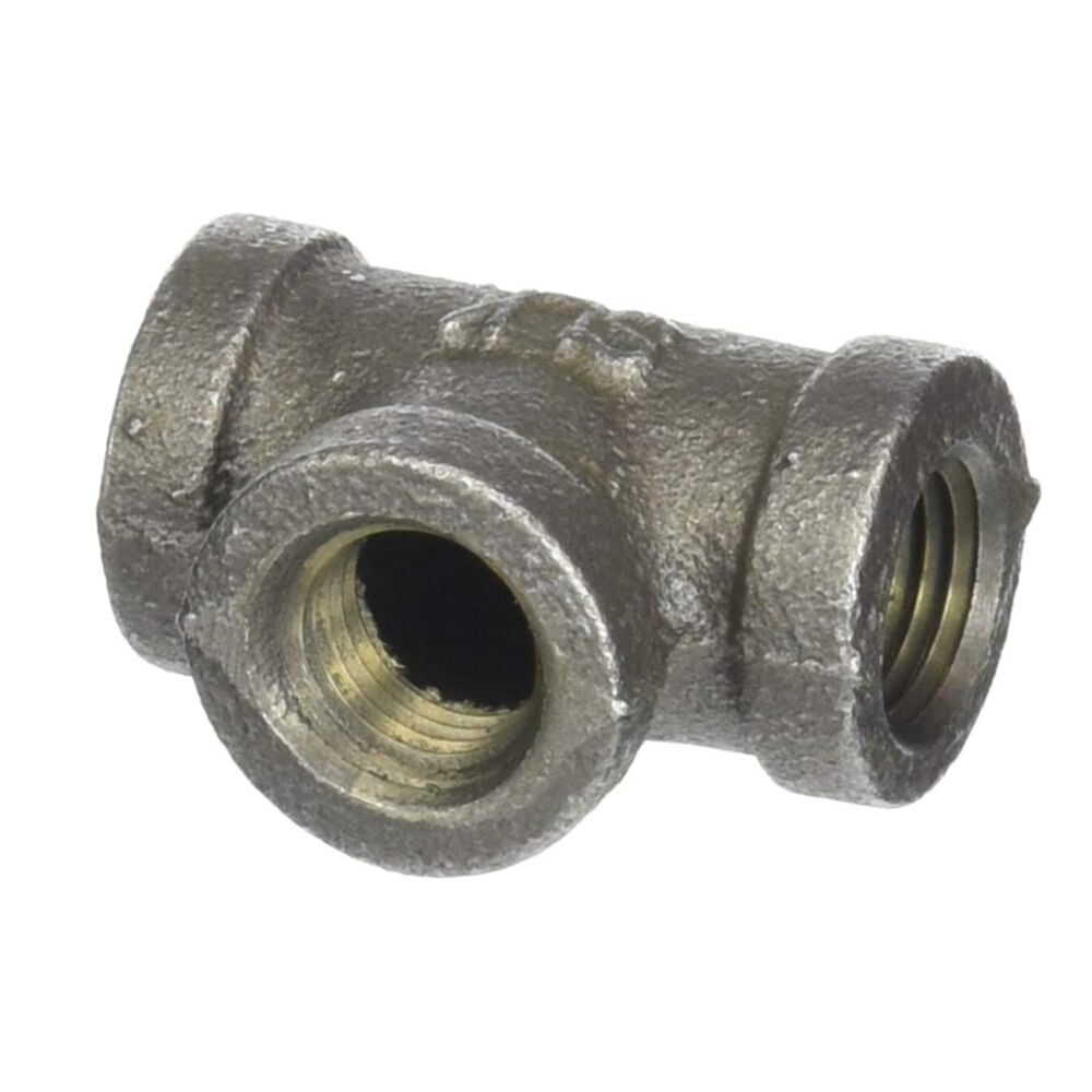 image of 310 T-14 Tee, 1/4-Inch, Black Malleable Iron