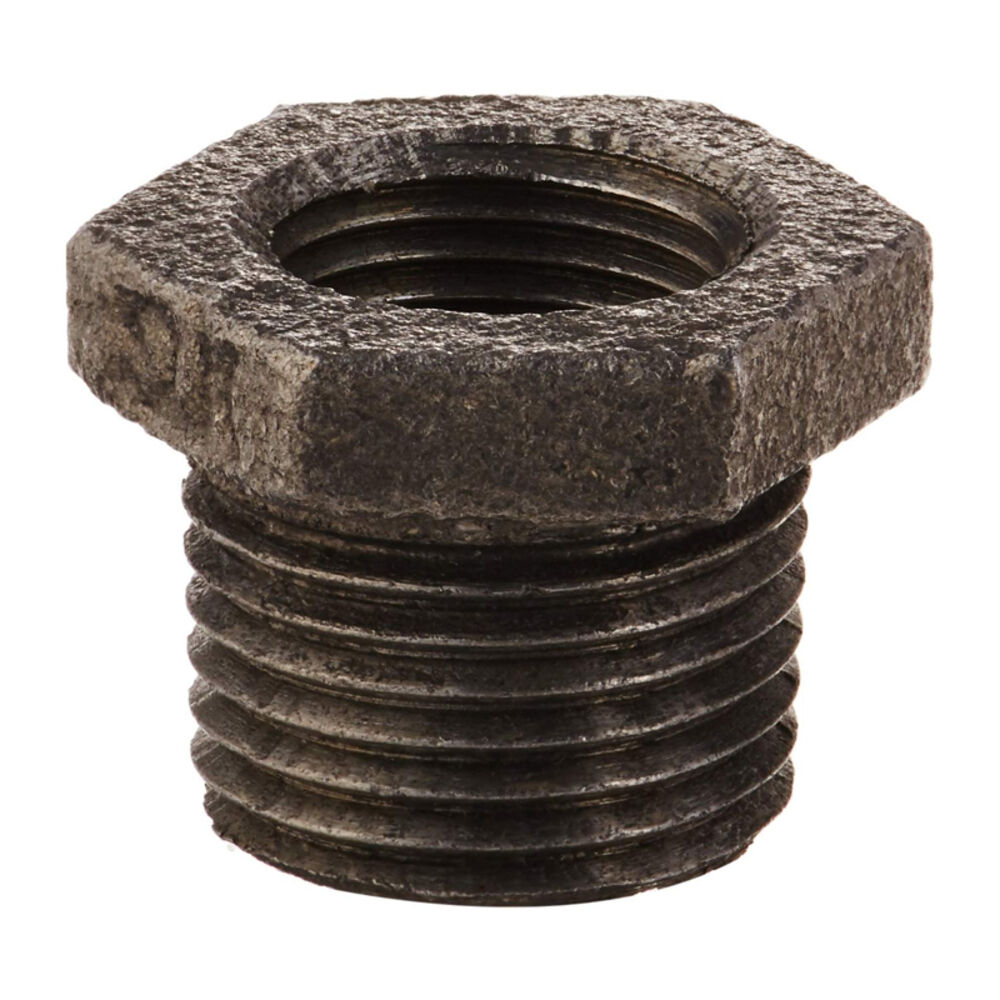 image of 1/2310 B-1238 Bushing, Black, 1/2-Inch X 3/8-Inch X 3/8 HEX - BLACK