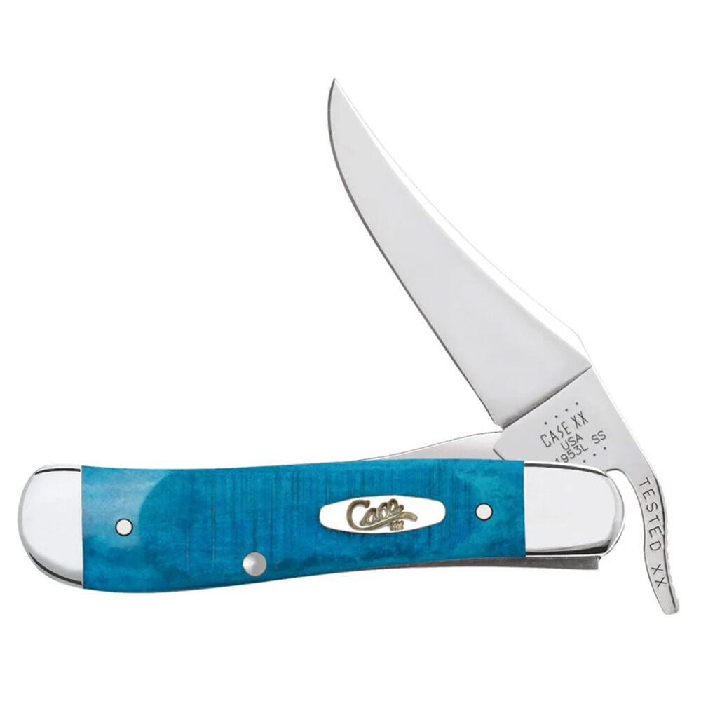 image of Sawcut Jig Caribbean Blue Bone RussLock Pocket Knife