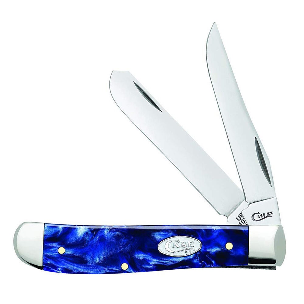 image of Blue Pearl Kirinite Mini Trapper Folding Knife