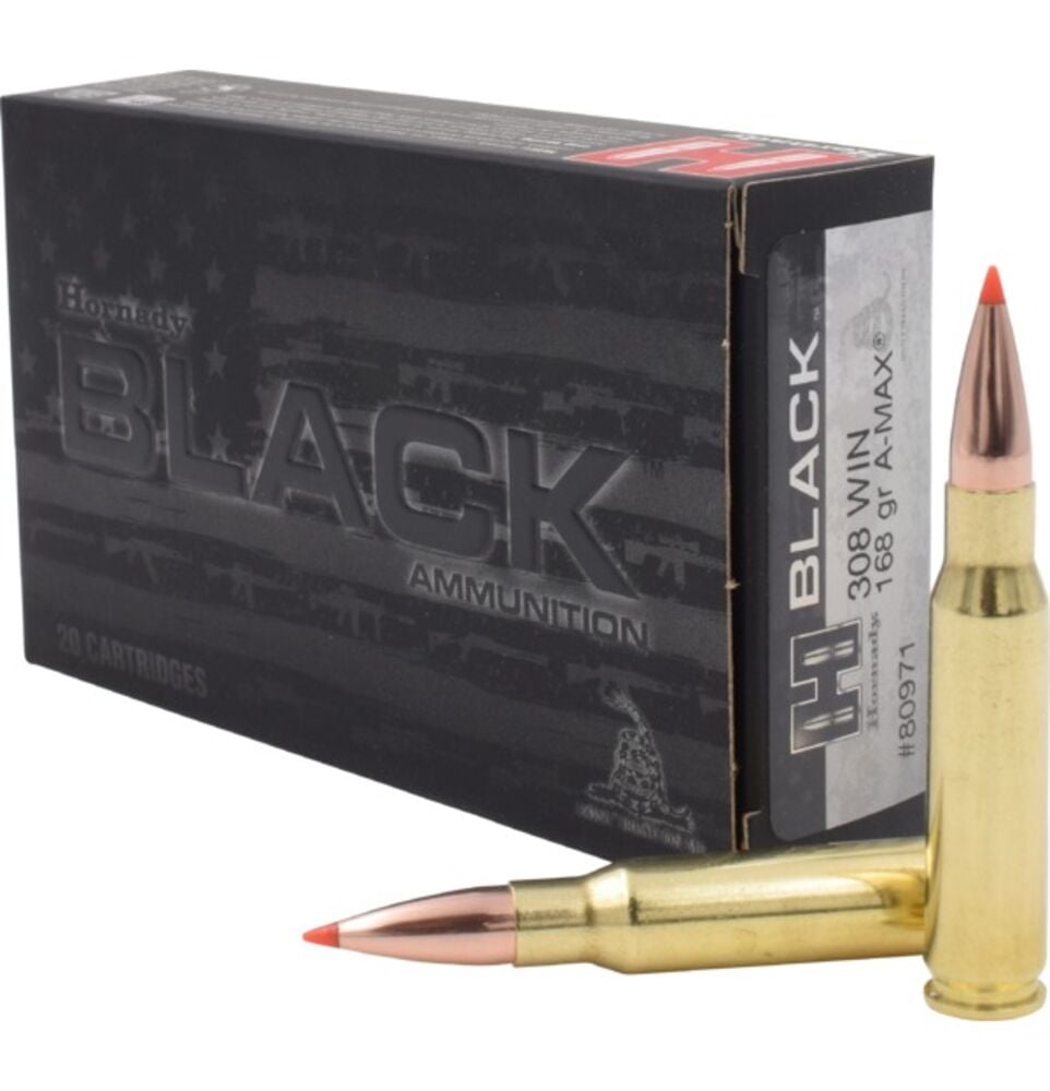image of 308 Win 168 gr ELD® Match Hornady BLACK, 20 ct