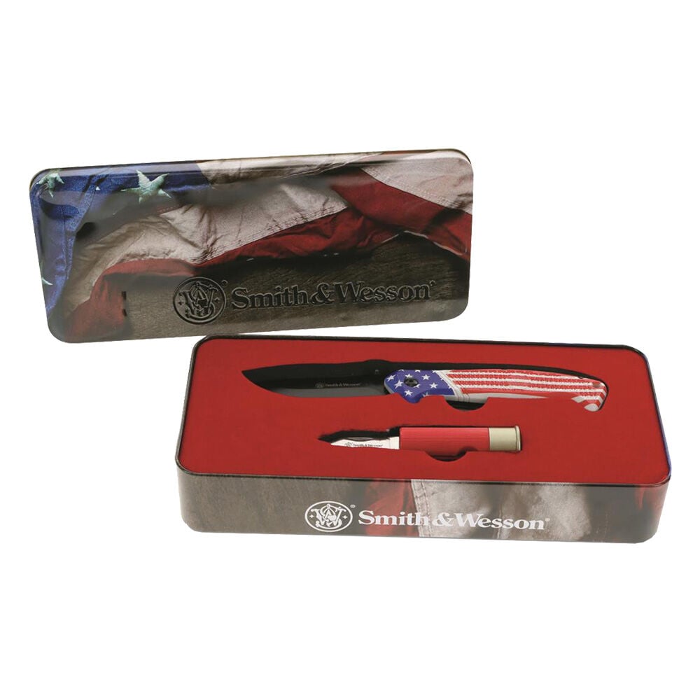 image of American Flag Folding Knife with Clip
