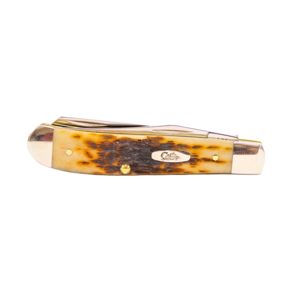 image of Amber Bone Mini Trapper Pocket Knife
