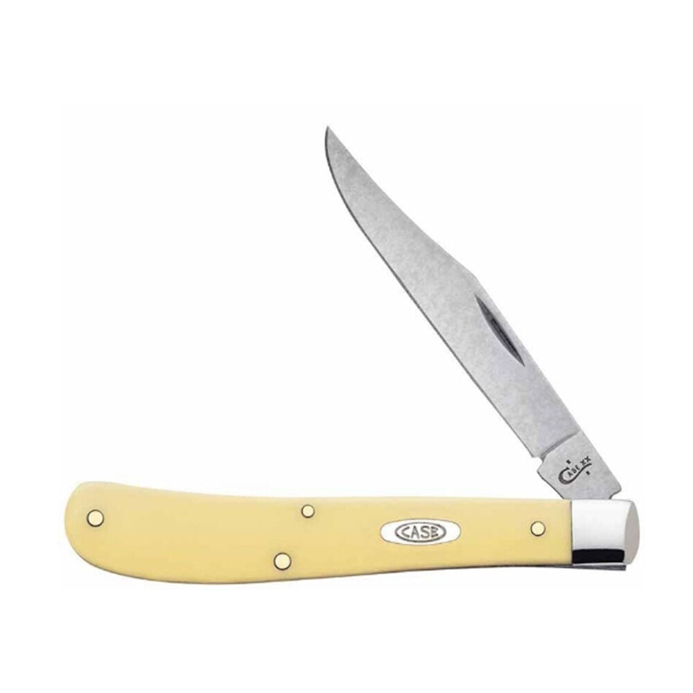 image of Yellow Synthetic Chrome Vanadium Slimline Trapper Knife