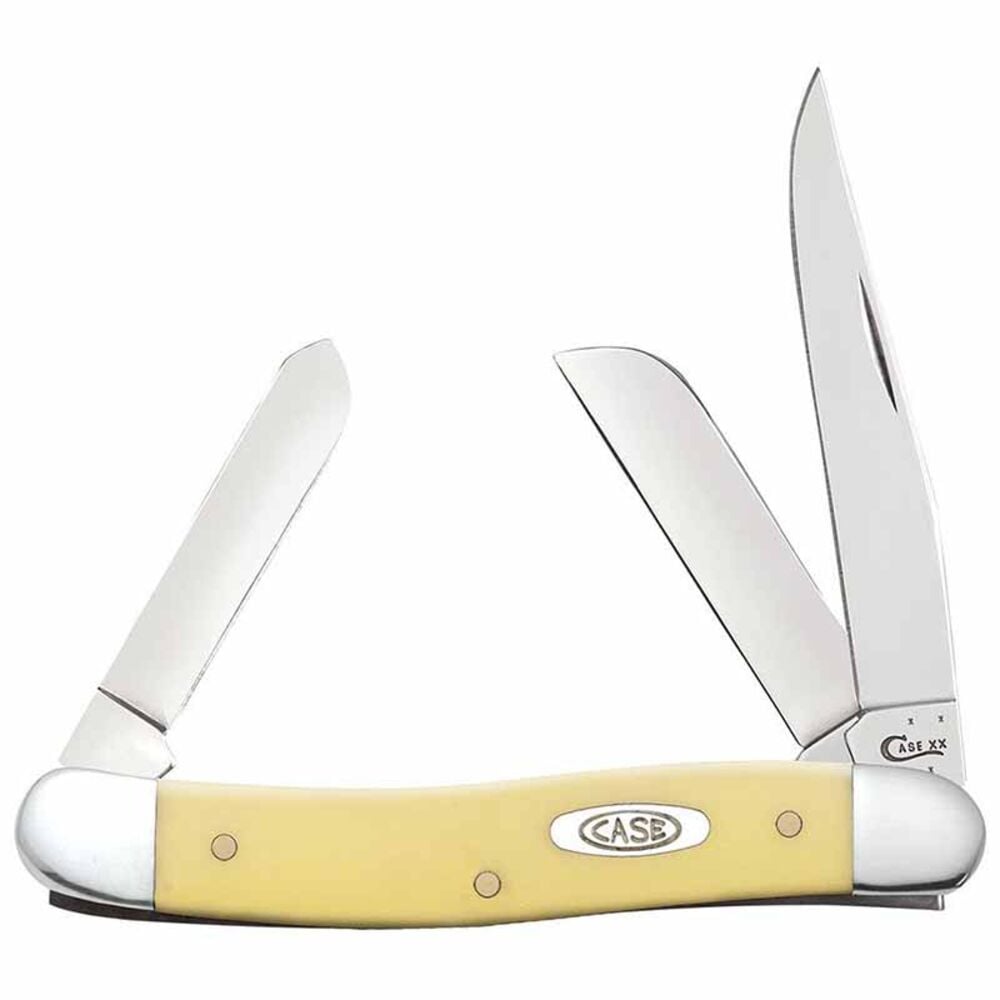 image of Yellow Synthetic Chrome Vanadium Medium Stockman Knife