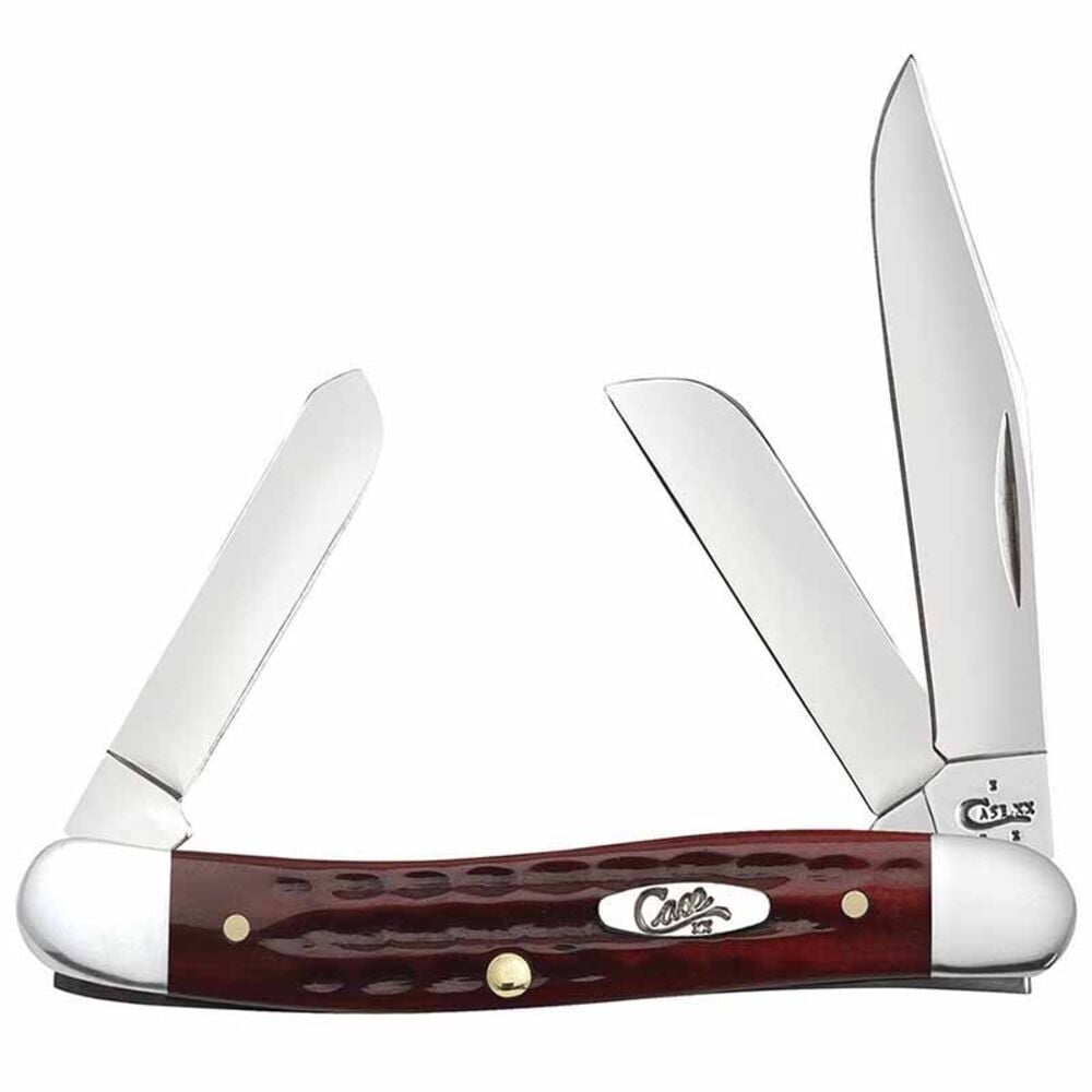 image of Pocket Worn Old Red Bone Corn Cob Jig Medium Stockman Knife