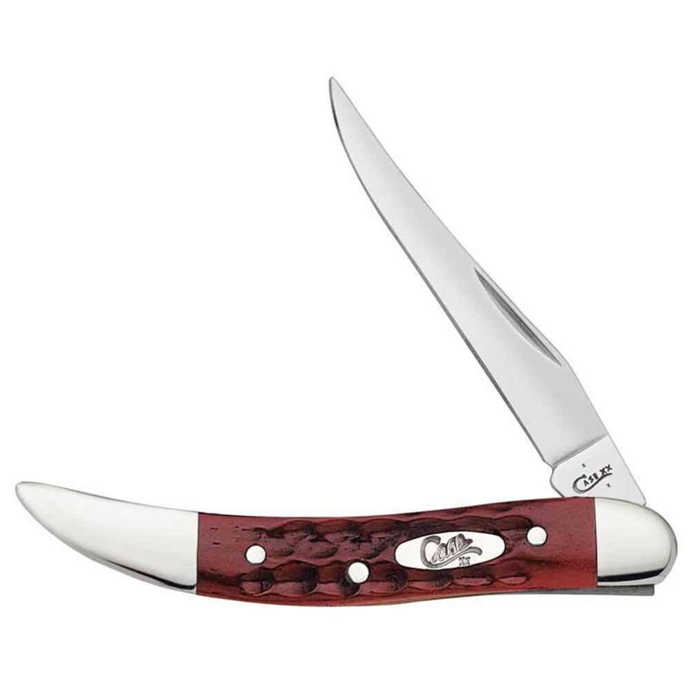 image of Pocket Worn Old Red Bone Corn Cob Jig Small Texas Toothpick Knife