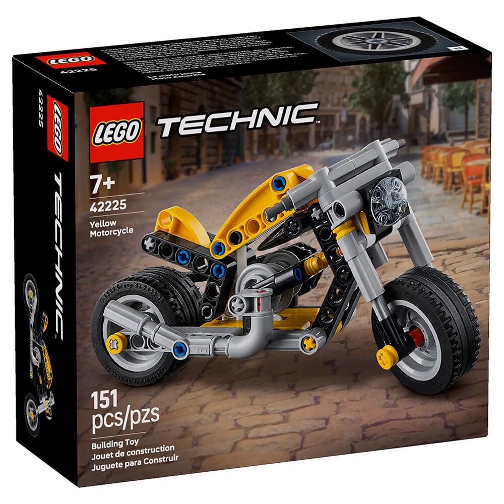 image of Technic Yellow Motorcycle Toy