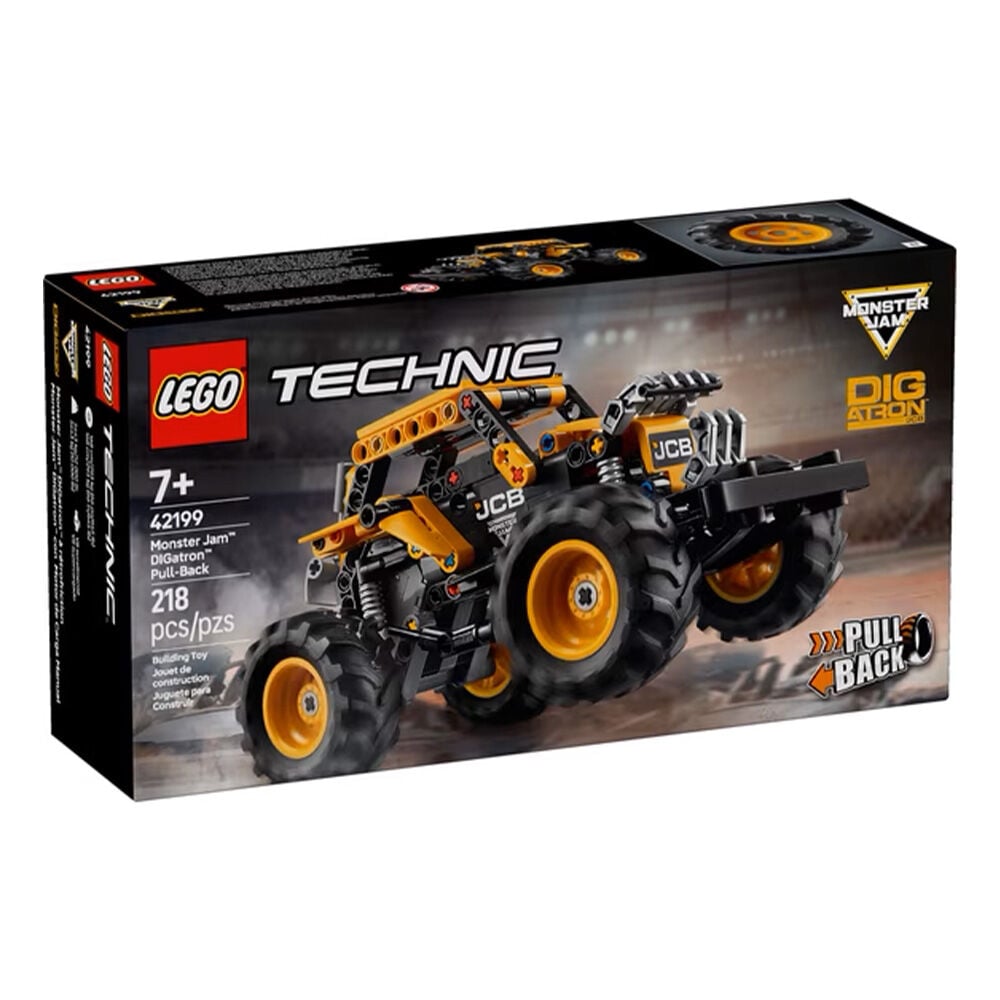 image of Technic Monster Jam DIGatron Pull-Back Monster Truck Building Toy