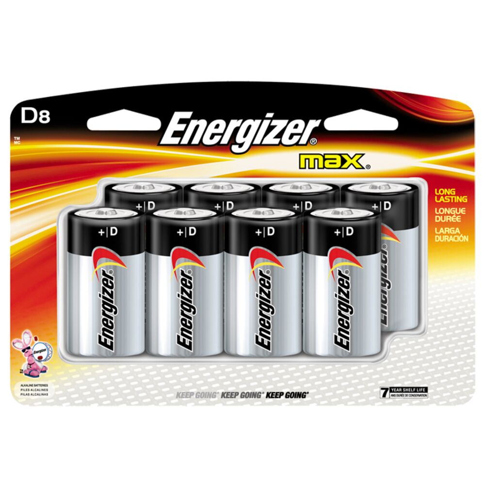 image of Max Alkaline D Batteries, 8 pack