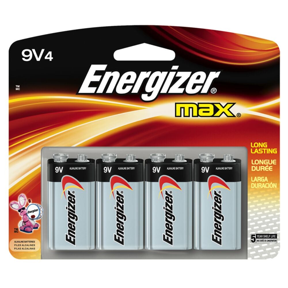image of Max Alkaline 9V Batteries, 4 pack