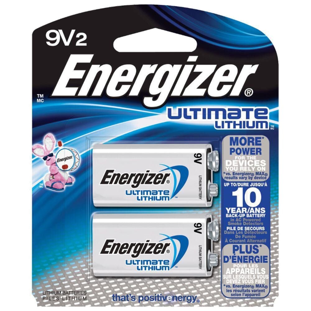 image of Ultimate Lithium 9V Batteries, 2 pack