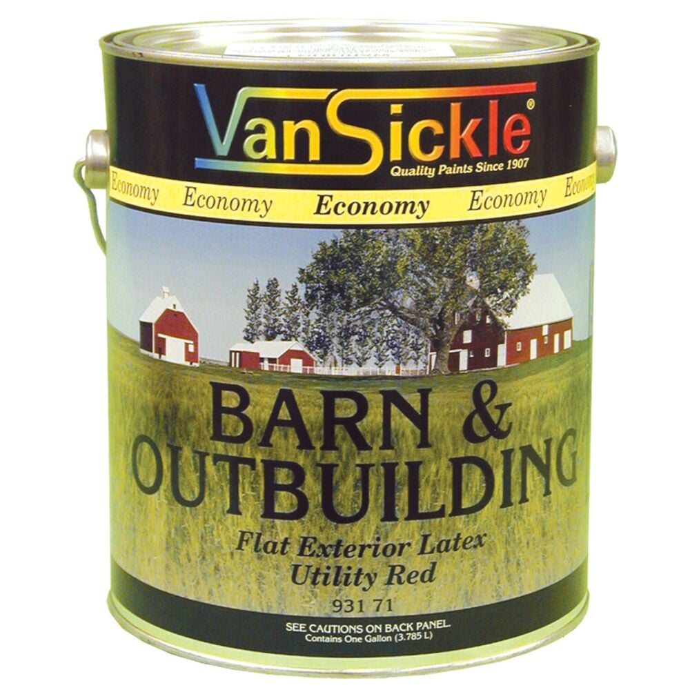 image of Barn & Outbuilding Economy Latex Paint- Flat Utility Red, 1 Gal.