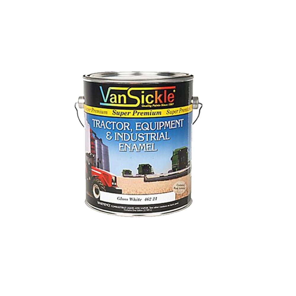 image of Tractor Equipment Enamel, White Gloss, 1 gallon