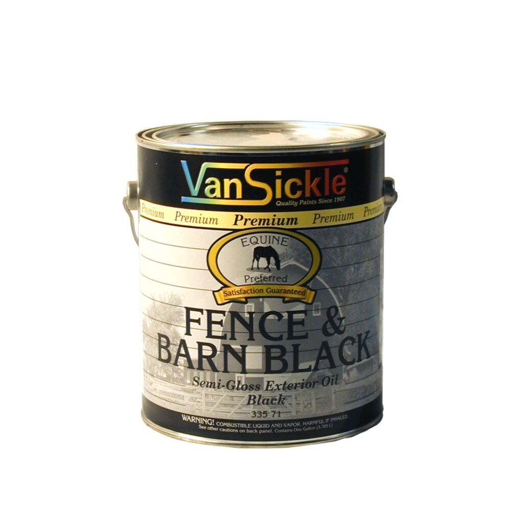 image of Fence & Barn Premium Oil- Semi Gloss Black, 1 Gal.