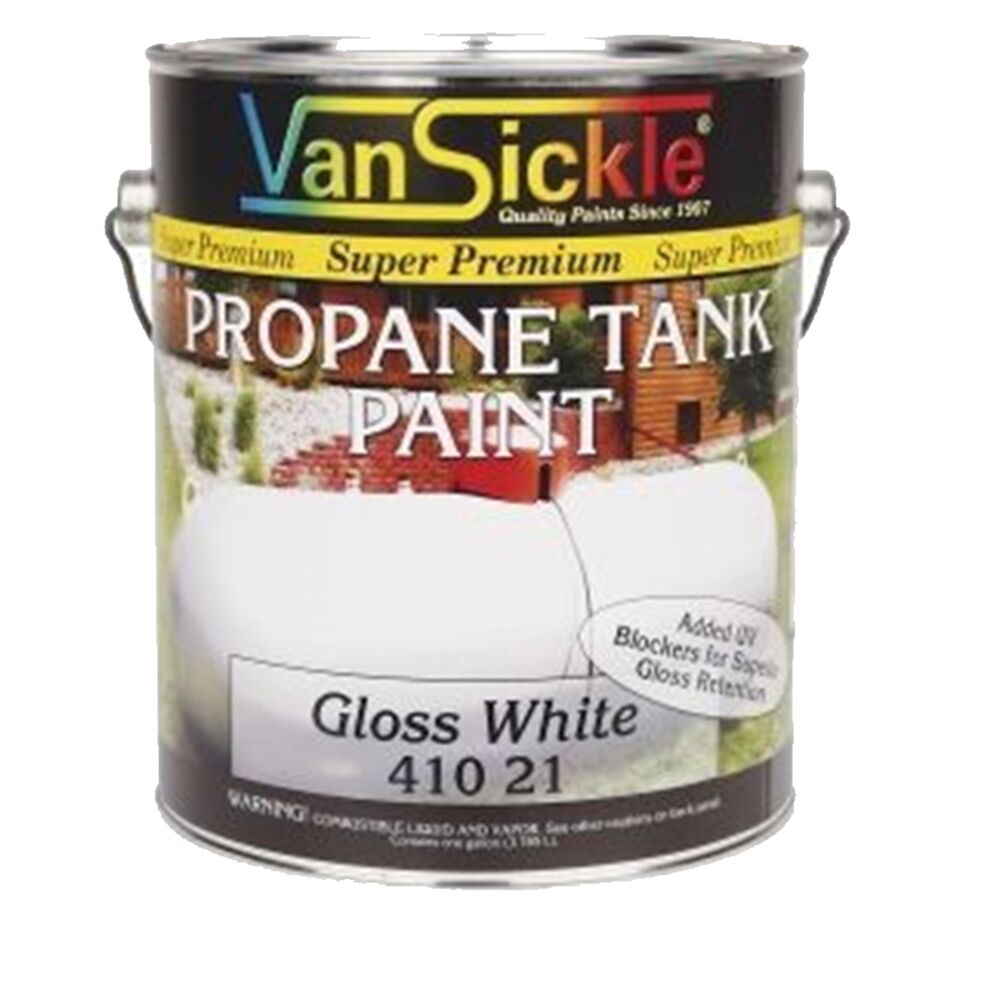 image of Propane Tank Enamel Paint, White Gloss, 1 gallon