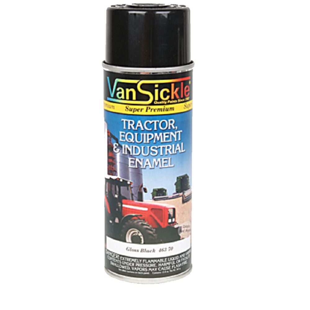 image of Tractor Enamel, Spray, Black Gloss, 12 oz