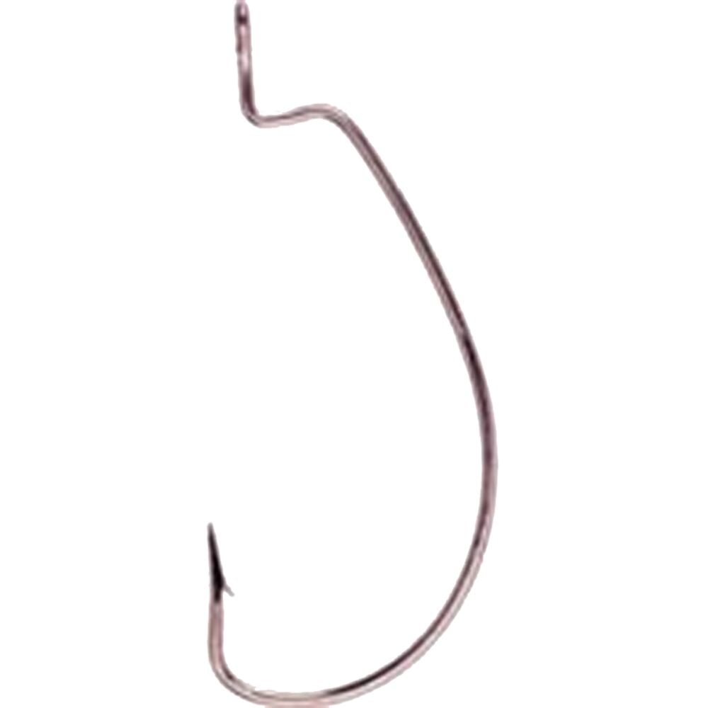 image of Worm Hook, Wide Gap, Black, 2/0, 6 count