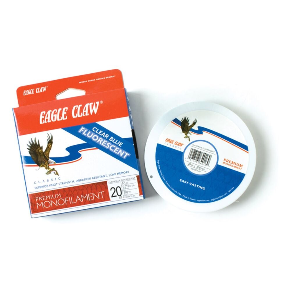 image of Filler Spool, Clear/Blue, 300 yards, 8 lbs