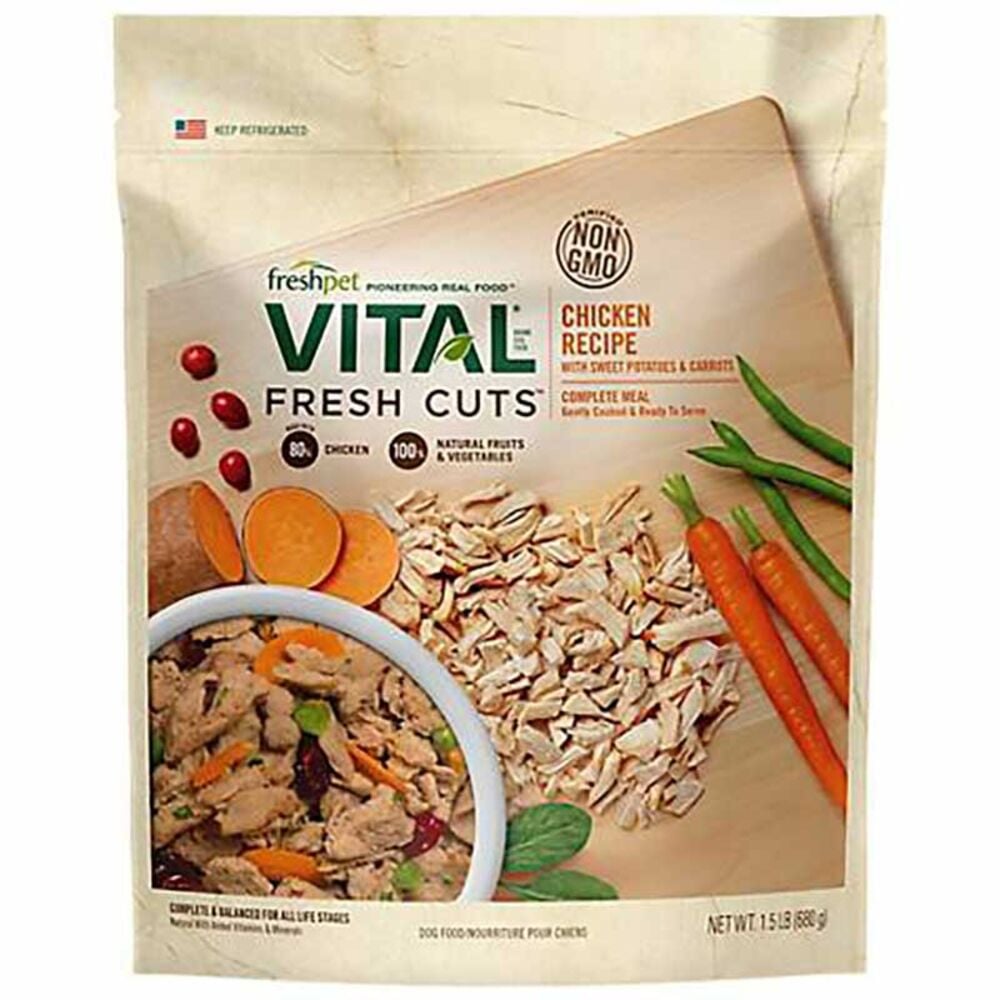 image of Vital Fresh Cuts Shredded Chicken Fresh Dog Food, 1.5 lbs