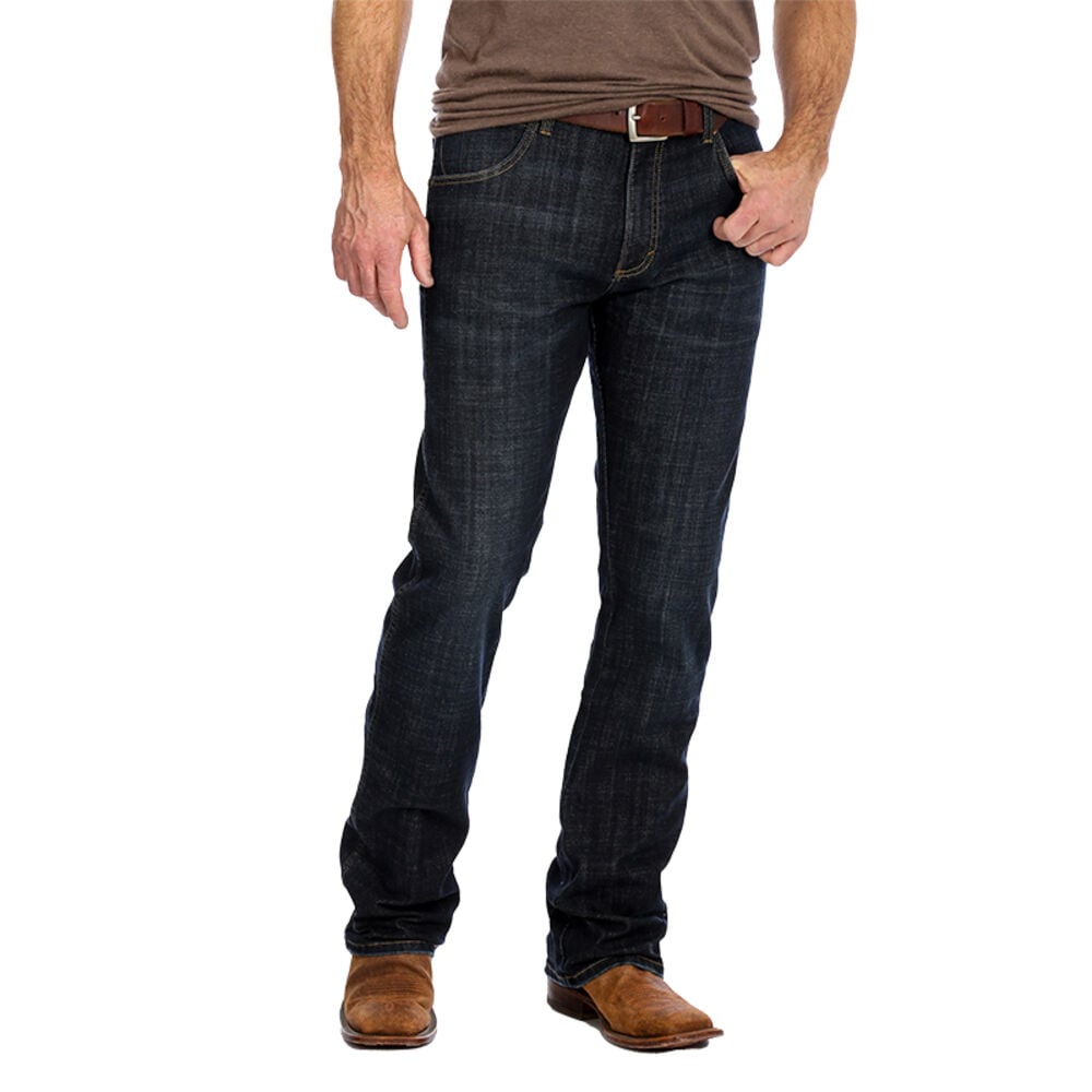 image of Men's Retro Mid Rise Bootcut Slim Fit Jean