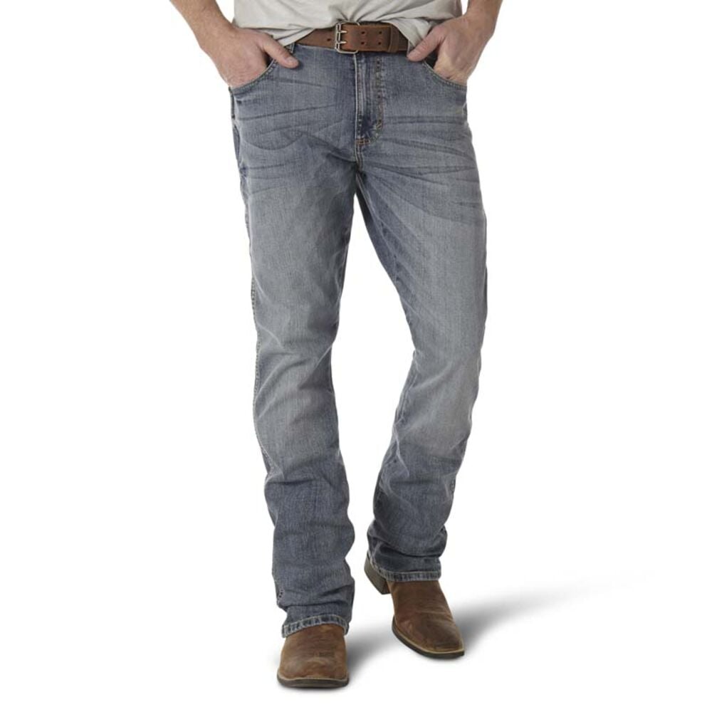 image of Men's Retro Low Rise Boot Cut Slim Fit Jean