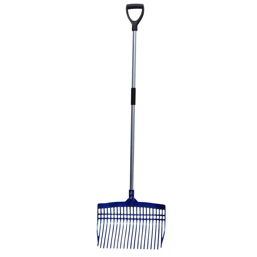image of Heavy Duty Stall Fork Aluminum Handle, Blue