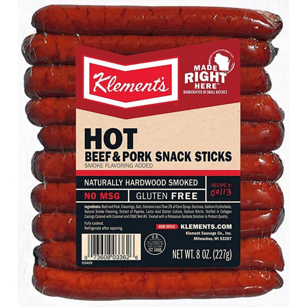 image of Hot Beef & Pork Snack Sticks, 8 oz