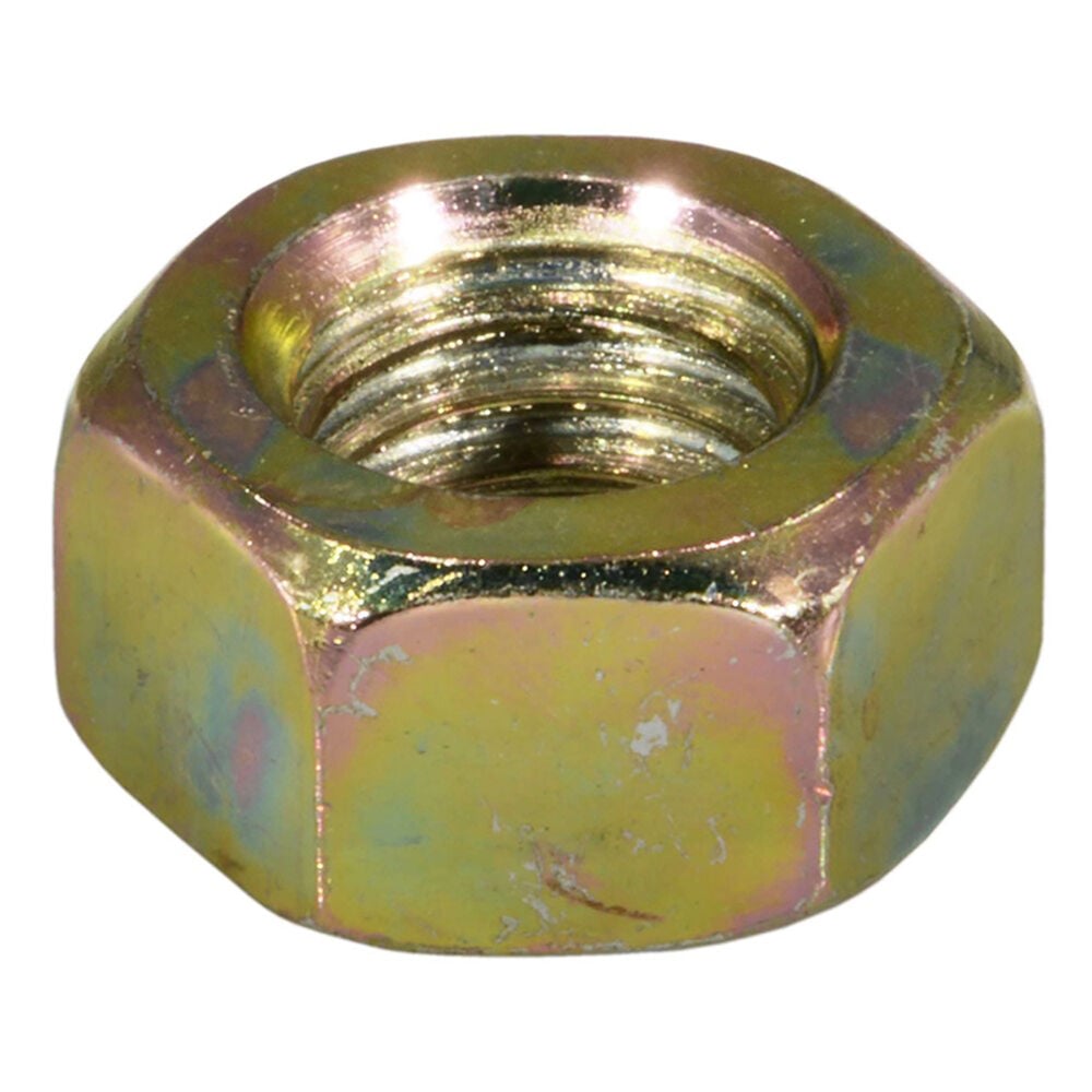 image of 7/16-14 Yellow Zinc Grade 2 Coarse Thread Hex Nut - 1 Count