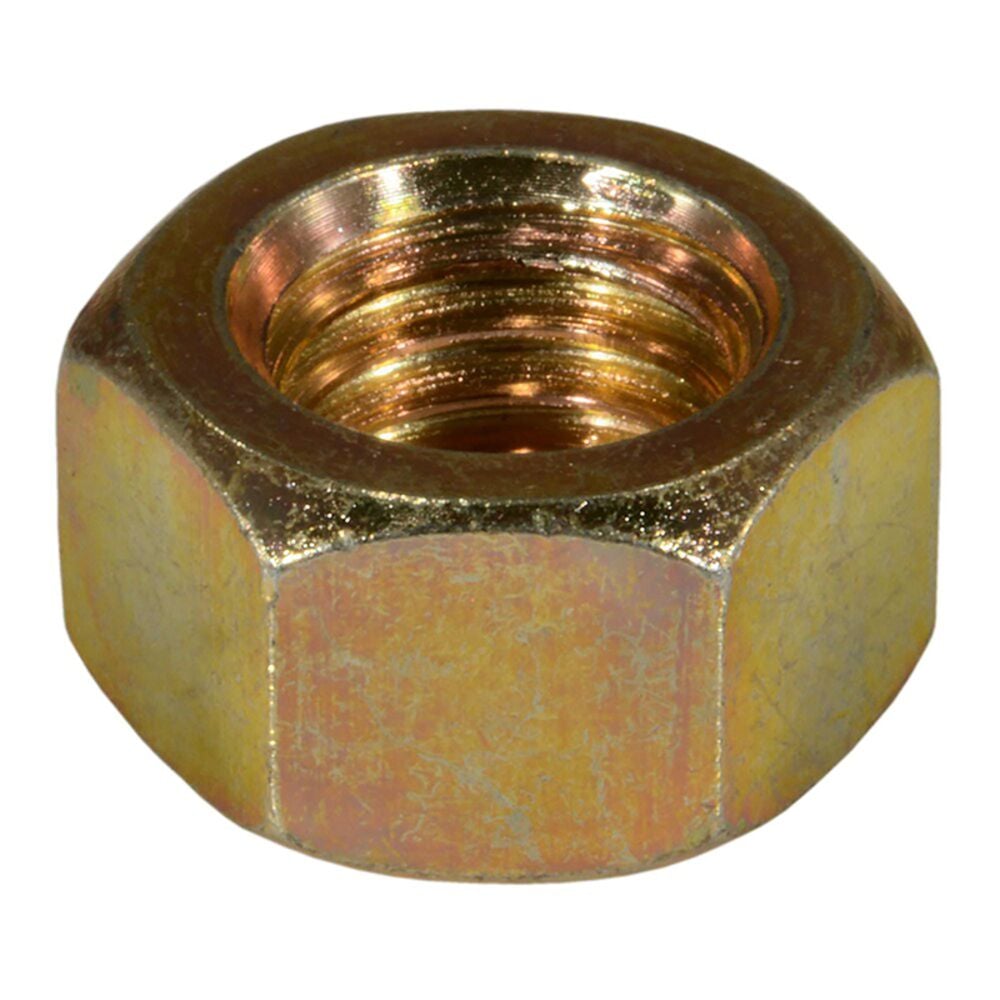 image of 1/2-13 Yellow Zinc Grade 2 Coarse Thread Hex Nut - 1 Count