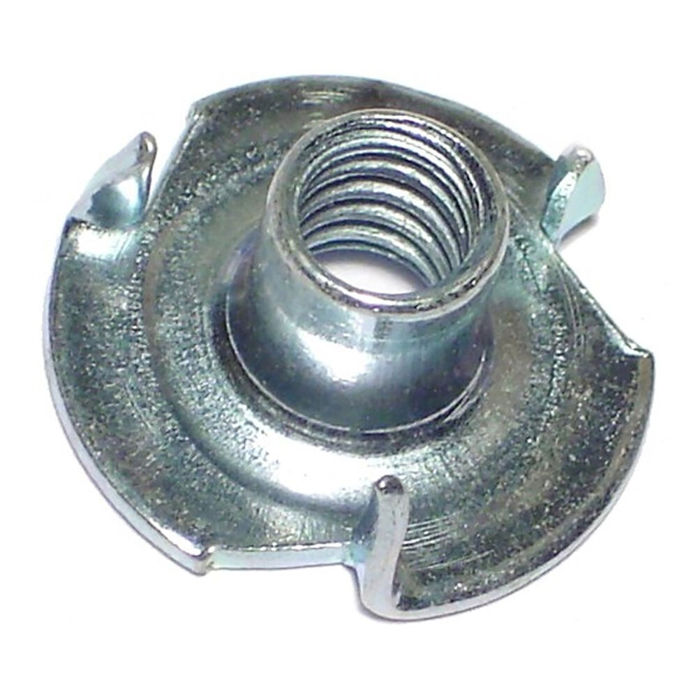 image of 1/4-Inch-20 x 5/16-Inch Zinc 3-Prong Tee Nut - 1 Count