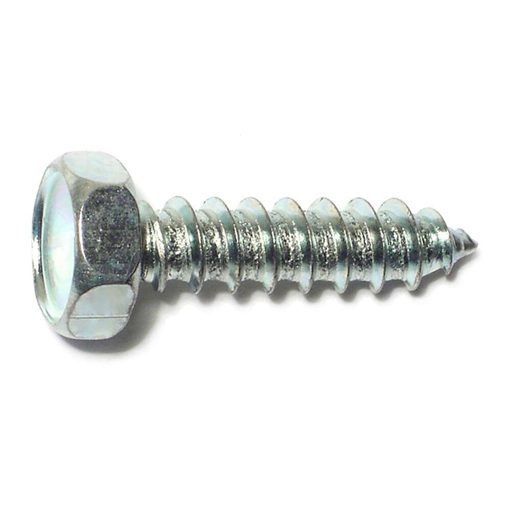 image of #14 x 1 Hex Drive Zinc Hex Head Sheet Metal Screw - 1 Count