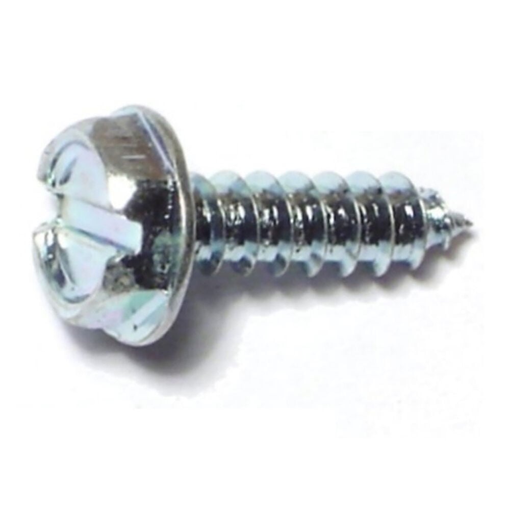 image of 6 X 1/2 Slotted Hex Washer Sheet Metal Screw