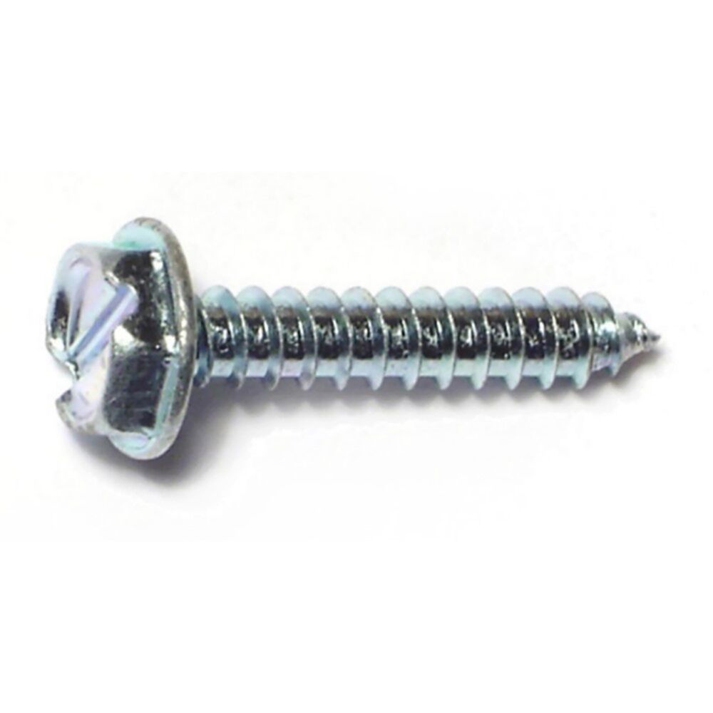 image of 6 X 3/4 Slotted Hex Washer Sheet Metal Screw