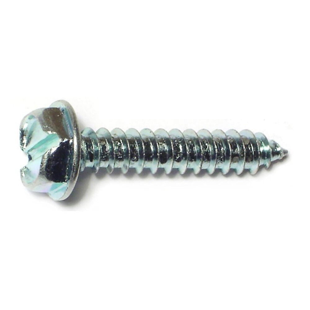 image of 10 X 1 Slotted Hex Washer Sheet Metal Screw