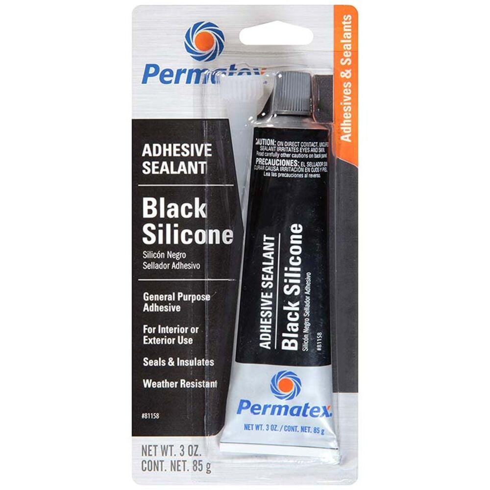 image of Black Silicone Adhesive Sealant , 3 oz
