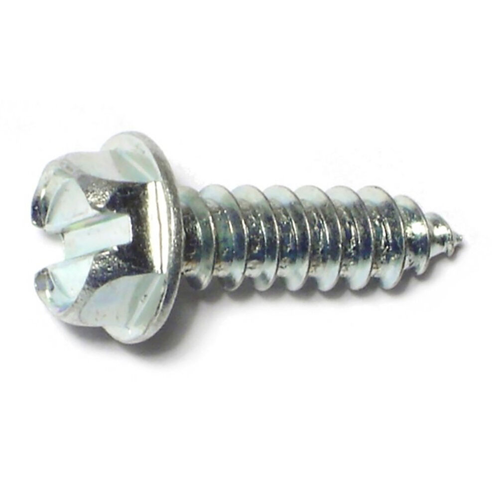 image of 12 X 3/4 Slotted Hex Washer Sheet Metal Screw
