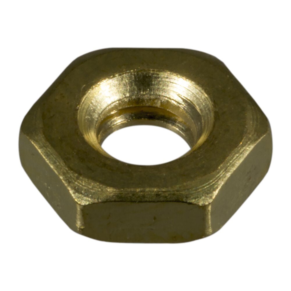 image of Hex Machine Screw Nuts, 10-24, Brass, 2-Piece