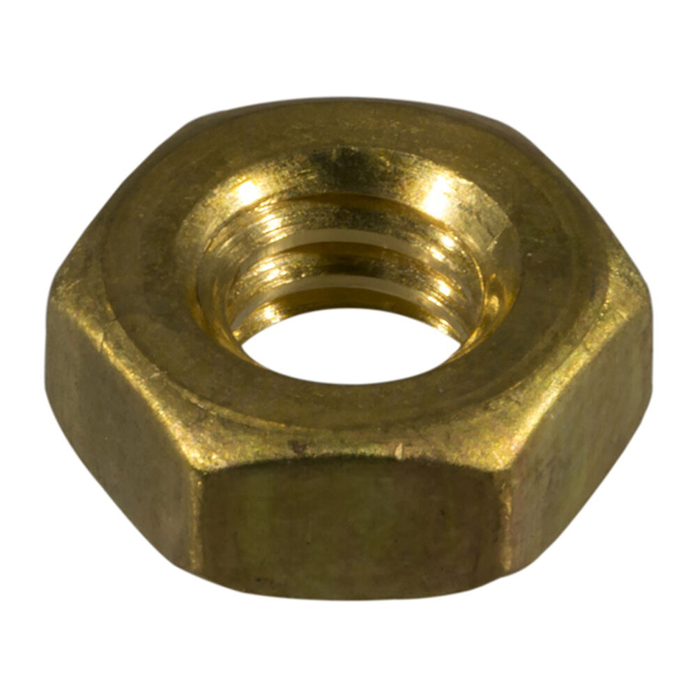image of Hex Machine Screw Nuts, 1/4-20, Brass, 1-Piece