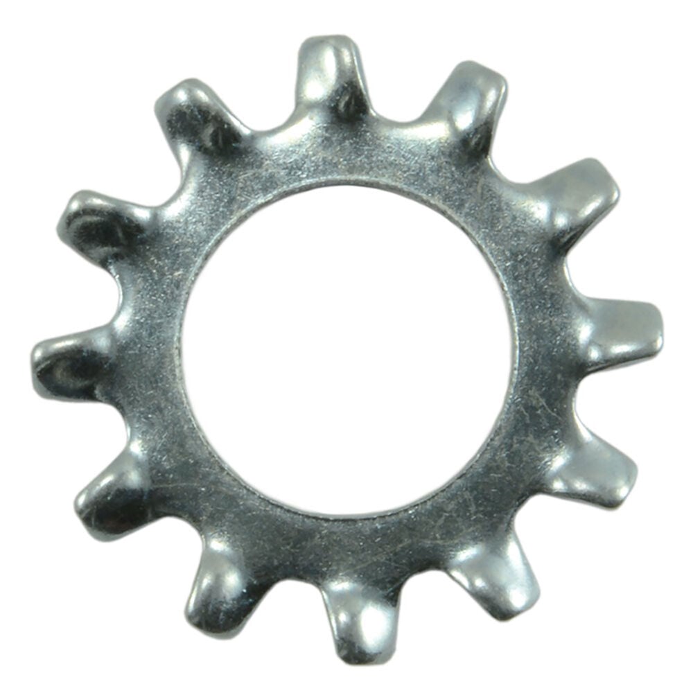 image of External Tooth Lock Washers, 1/4, Zinc, 6-Piece