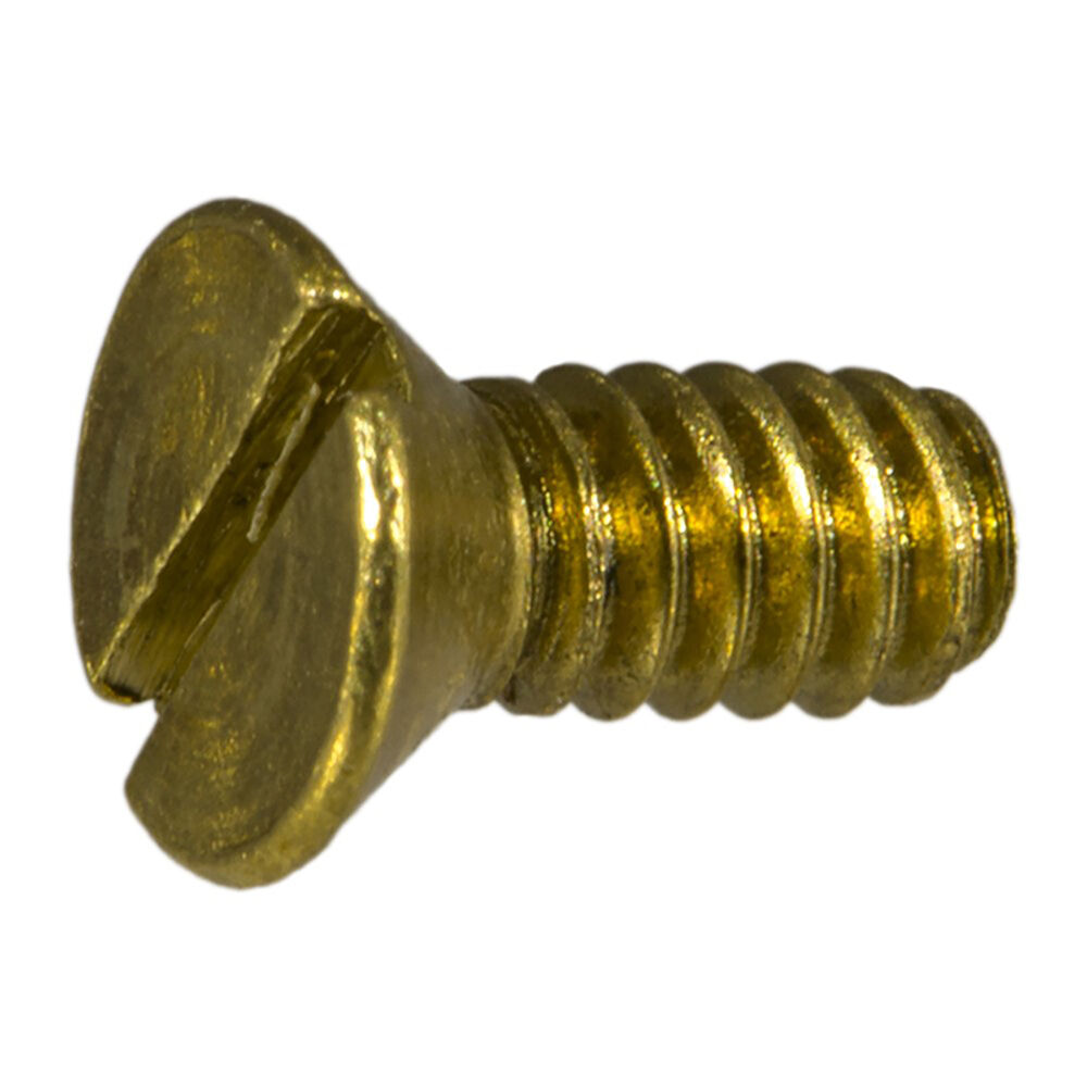 image of 4-40 X 1/4 Slotted Flat Machine Screw, Brass