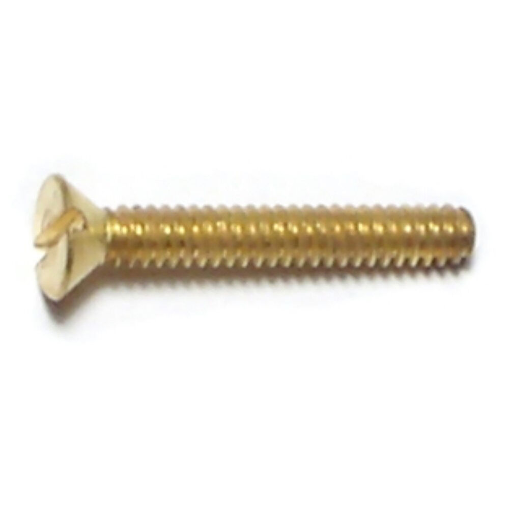 image of 4-40 X 1/2 Slotted Flat Machine Screw, Brass