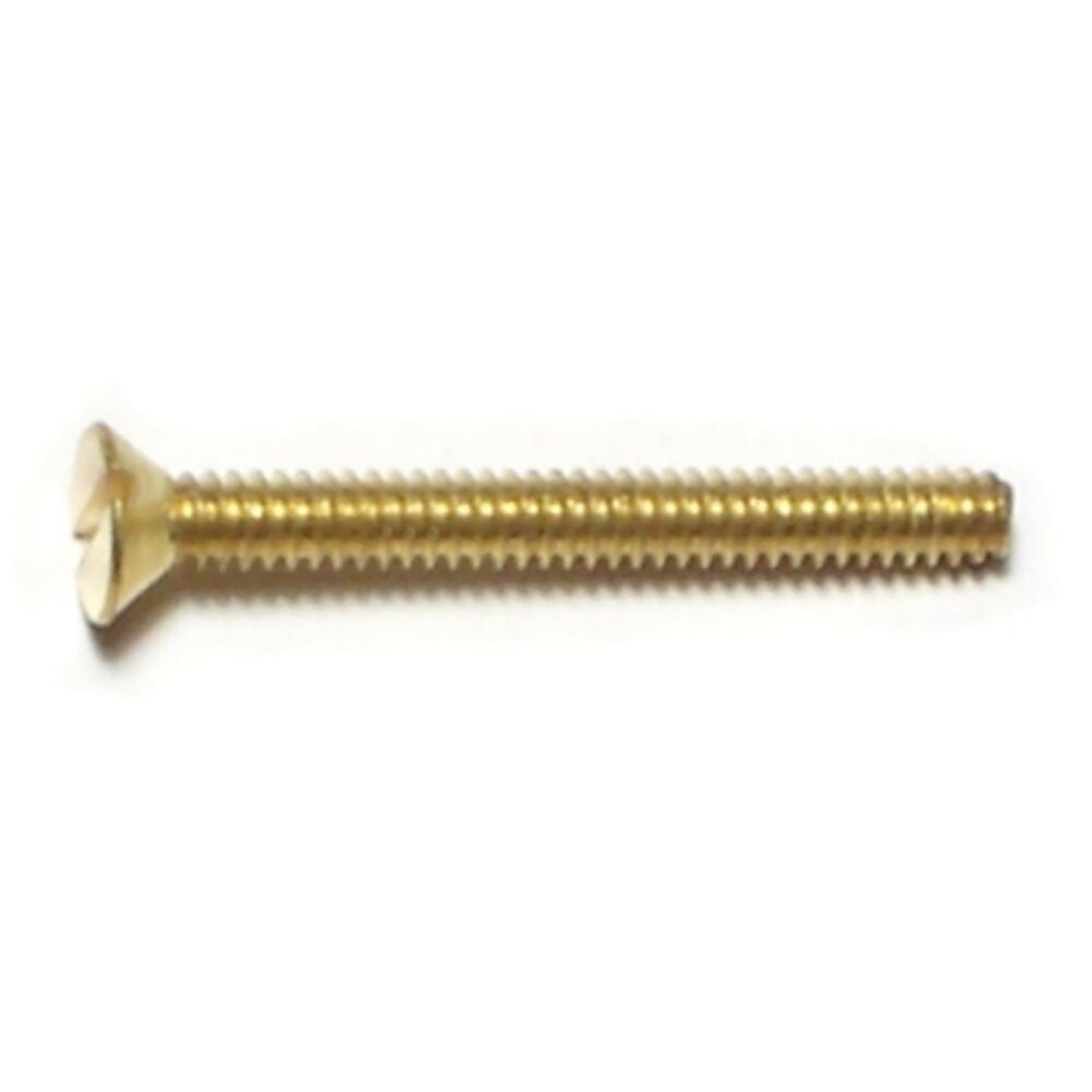image of 4-40 X 3/4 Slotted Flat Machine Screw, Brass