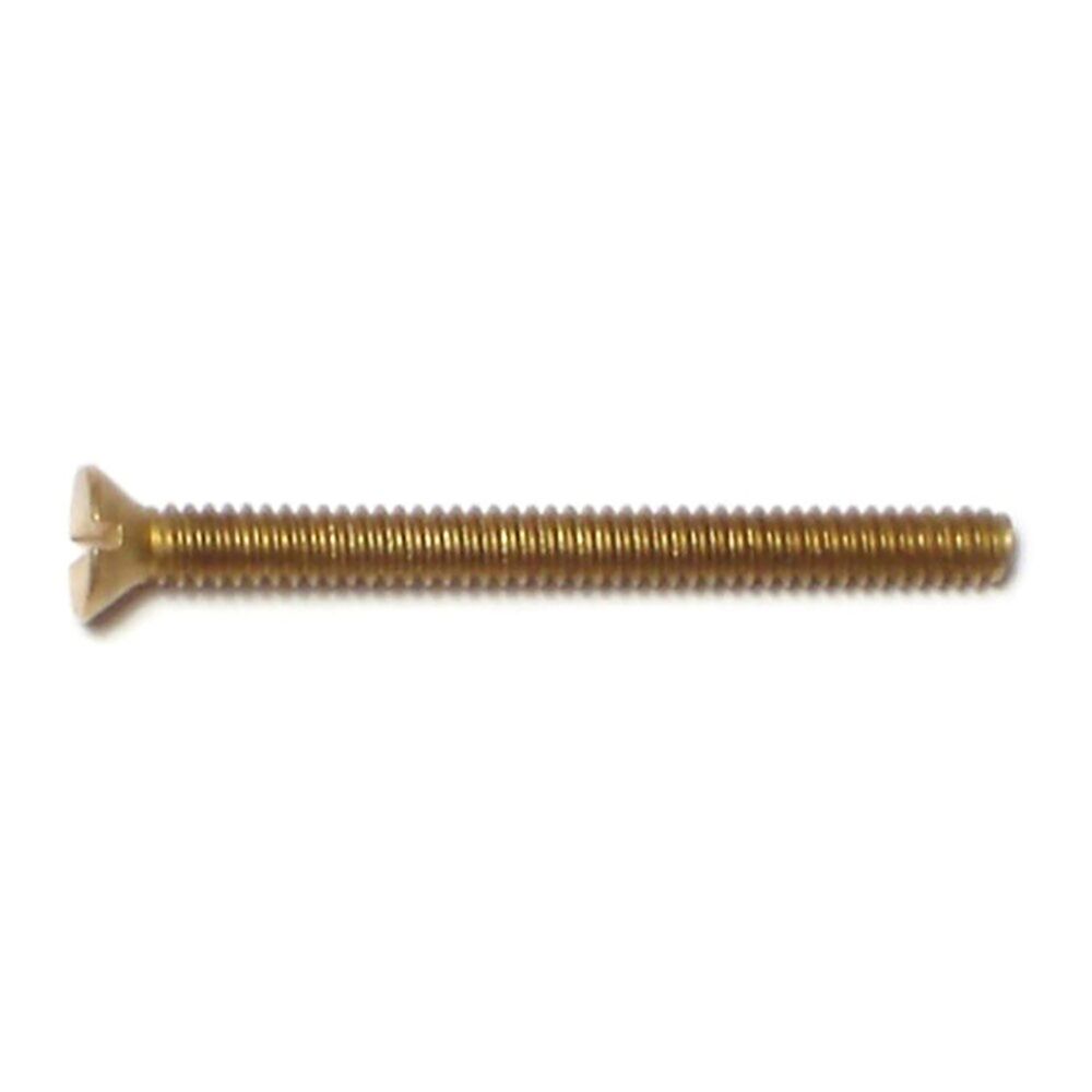 image of 4-40 X 1-1/4 Slotted Flat Machine Screw, Brass