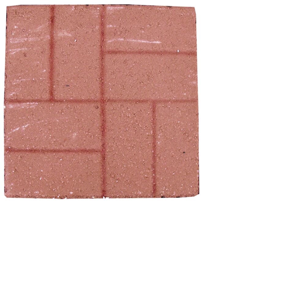 image of Red Emboss Stone, 16 in x 16 in