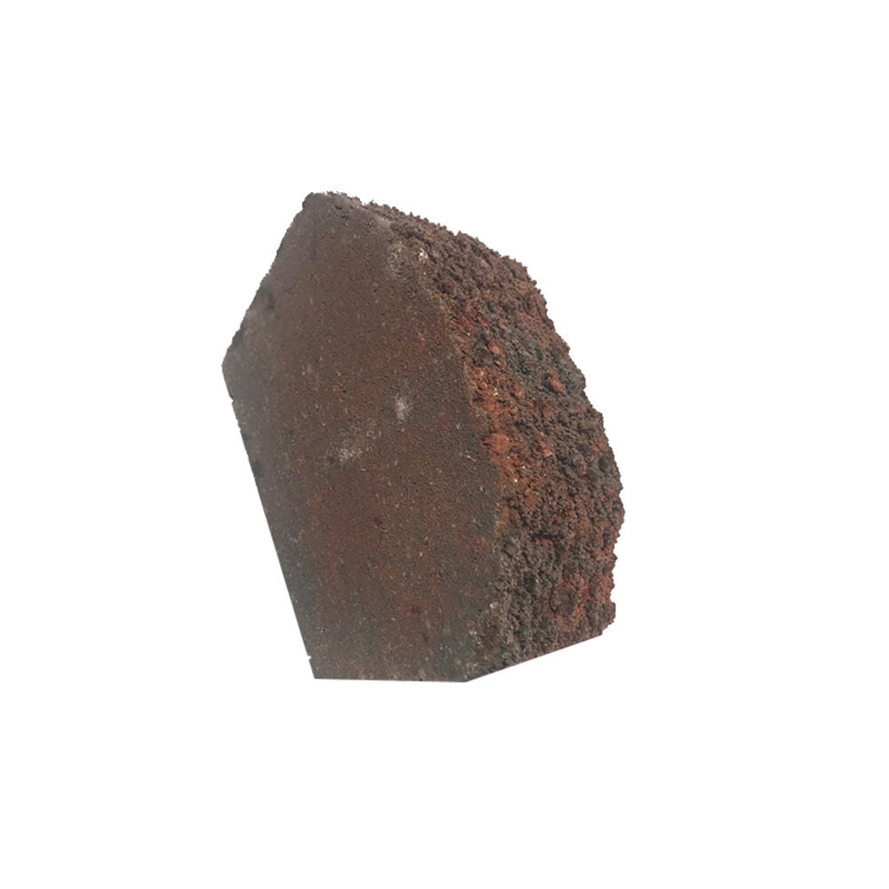 image of Block Wall 8-Inch Lodgestone Red/Black