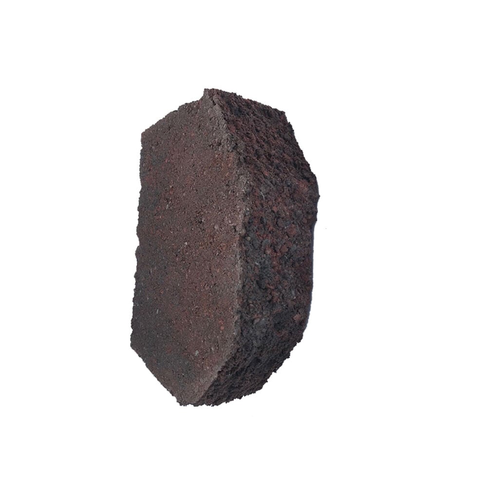 image of Block Castle Wall Red/Charcoal 12-Inch