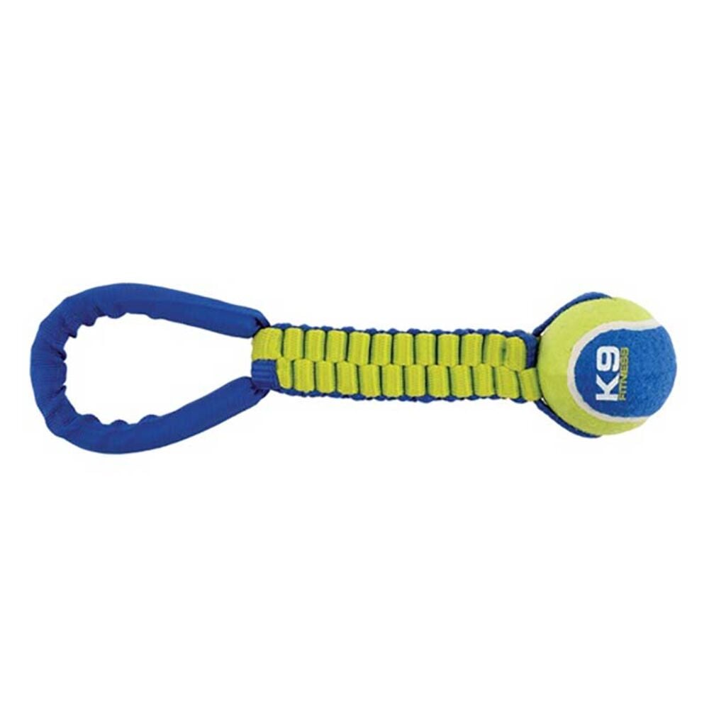 image of 12-in Tennis Ball Ballistic Twist Dog Tugger Toy